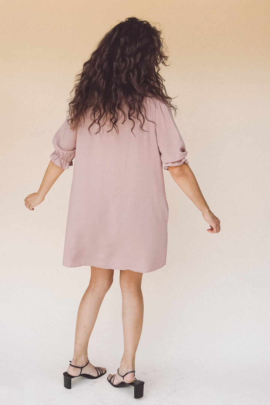 TARYN Mini Shirtdress in lilac SOLID